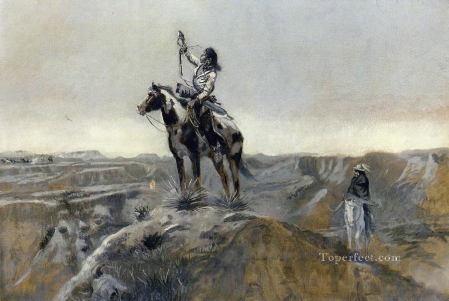 guerre Charles Marion Russell Indiens d’Amérique Peintures à l'huile